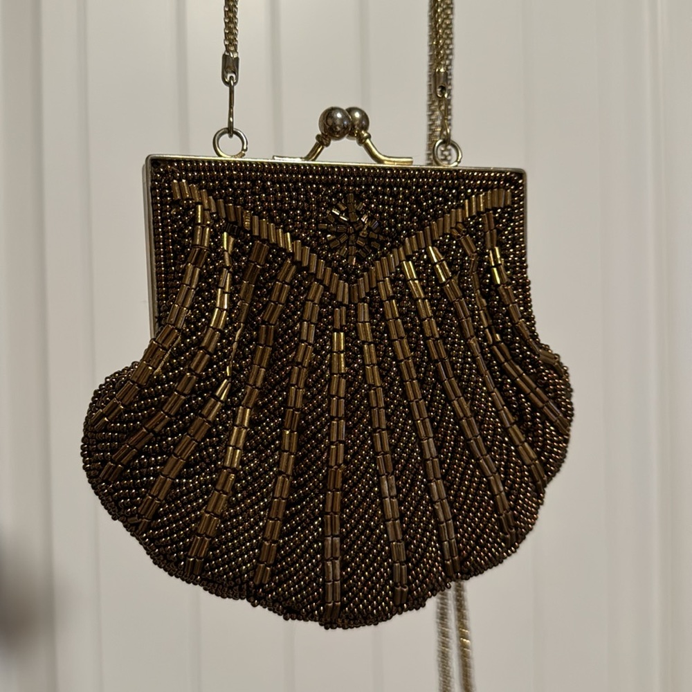 La Regale Vintage Sequin Evening Bag With Chain Strap - Picture 2 of 10